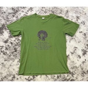 Jimi Hendrix Men's T-Shirt Short Sleeve Olive Green Sz L